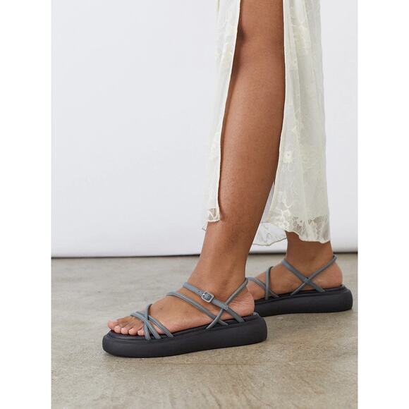 Vagabond Shoemakers Blenda Strappy Platform Sandals in Ash Blue Size 38 - Picture 4 of 13